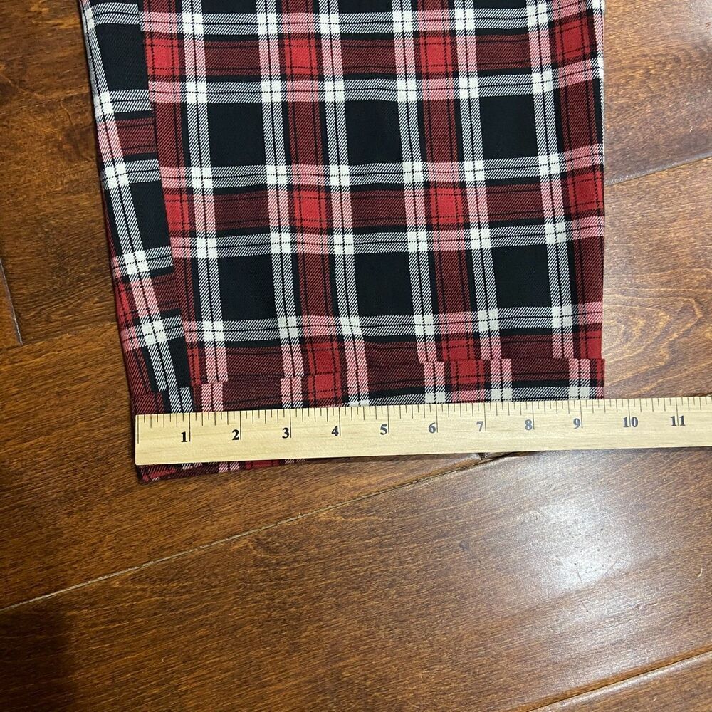 Smash Vintage 90s Black Red White Slacks Pants Polyester Men's Size W32 x L30 - Picture 8 of 8